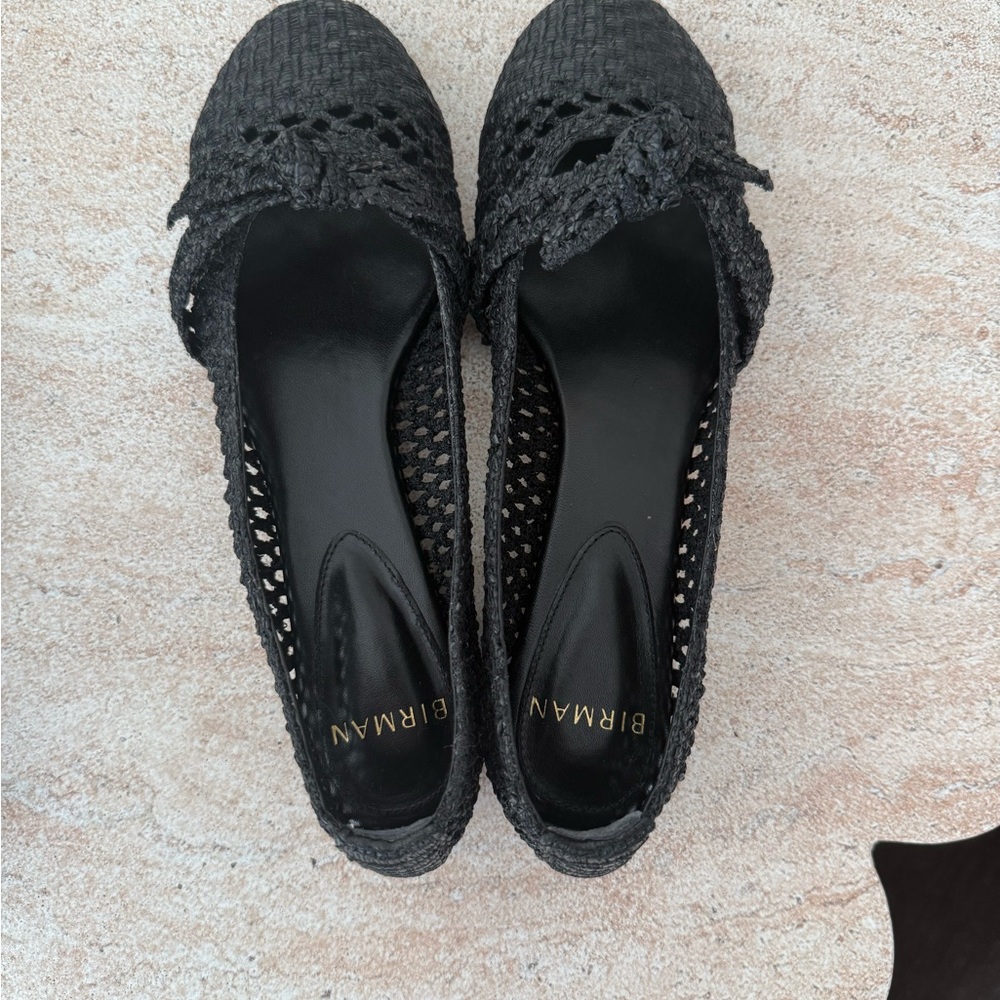 Alexandre Birman Black Woven Flats